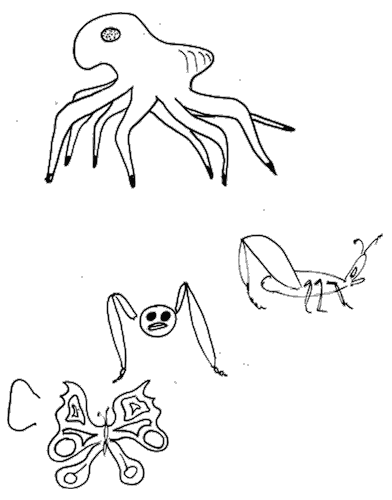 Drawing of a Number of Small Figures