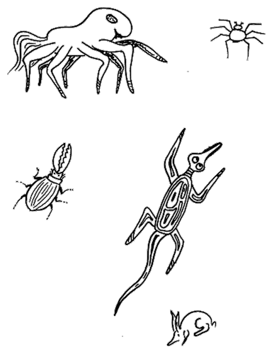 Drawing of a Number of Small Figures